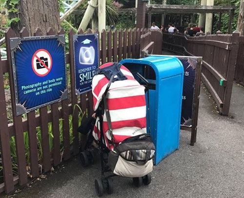 貪玩父母為坐過(guò)山車 把女嬰獨(dú)自放垃圾桶旁